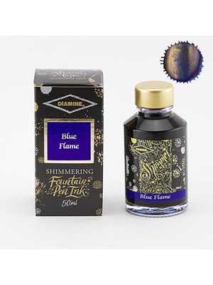 Diamine Ink Shimmering Mürekkep Blue Flame
