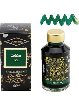 Diamine Ink Shimmering Mürekkep Golden Ivy 2018