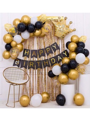 Store Kral Taçlı Doğum Günü Seti Happy Bırthday
