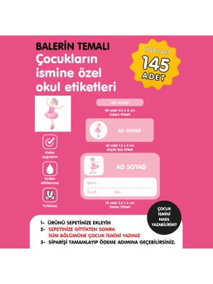 Etiketim Balerin Temalıokul Etiketi