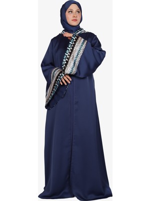 Harika Wear Yüksek Kaliteli Lacivert Prenses Abaya