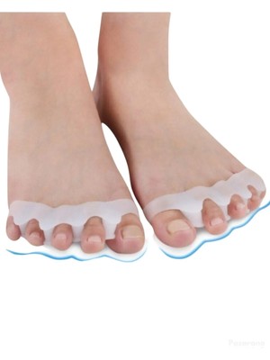 Butik Ayak 5 Parmak Ayırıcı Makaralı Bunyon Silikon Geçmeli Gece Aparatı