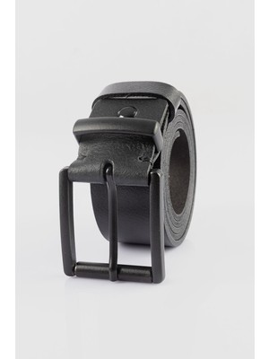 Tudors Erkek 4 cm Siyah Deri Kemer, Şık Tasarım ve Dayanıklı Yapı ile Günlük Kullanıma Uygun