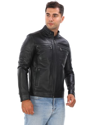 Deriburada Erkek Puntolu Hakiki Deri Mont - 2145