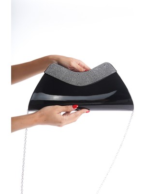 Moda Değirmeni Siyah Kadın Taşlı Abiye Çanta BG1197-310-0001