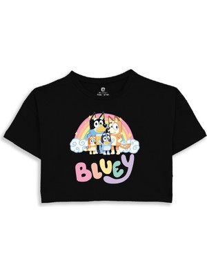EZ Design Bluey Baskılı Crop Tshirt