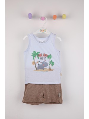 Pino Baby Holiday Baskı Şortlu Takım 3521