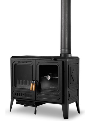 Flame Stove Truva - FS061 Fırınlı Döküm Soba