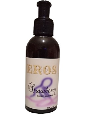 Eros Msgo - Eros Massage 120 ml Oil Strawberry  Txnr - Aromatik Çilekli Erottic Masaj Yağı Büyük - Bay Bayan Kullanım