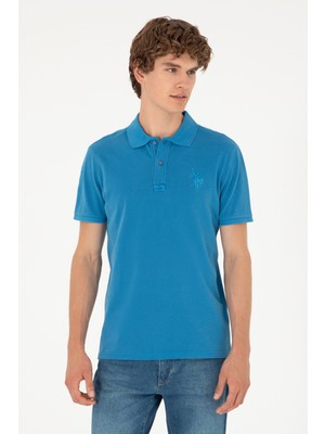 U.S. Polo Assn. Erkek Slim Fit Polo Yaka Saks Basic Tişört 50279591-VR045