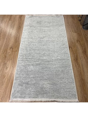 Beyaz Çizgisel Desenli Halı - Soft & Modern Salon Halısı - Hoom Rugs Retro 6203