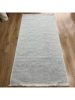 Beyaz Çizgisel Desenli Halı - Soft & Modern Salon Halısı - Hoom Rugs Retro 6203