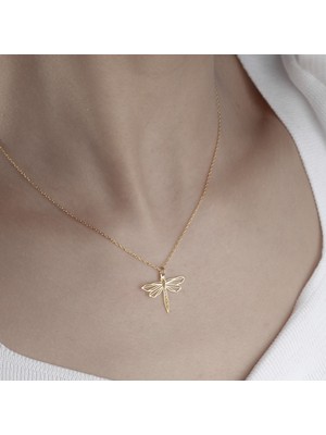 One Silver Gold 925 Ayar Gümüş Yusufçuk Kolye