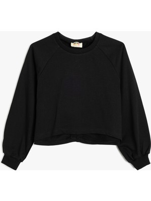 Koton Basic Sweatshirt Uzun Kollu Bisiklet Yaka