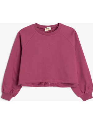 Koton Basic Sweatshirt Uzun Kollu Bisiklet Yaka