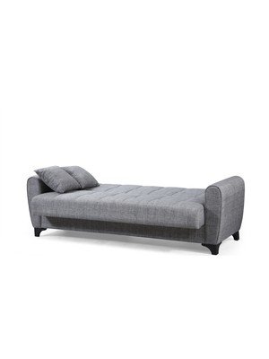 Perla Sofa Lincoln Yataklı Sandıklı Kanepe Gri