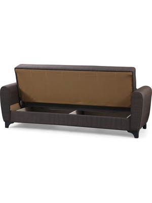 Perla Sofa Lincoln Yataklı Sandıklı Kanepe Kahve