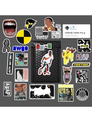 Sticker A$ap Rocky /asap Rocky Sticker Paketi/ Bullet Journal Defter Çıkartma Ajanda Laptop Etiket