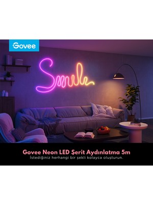 Govee Neon LED Şerit 2.nesil (5m)-Beyaz H61D5301