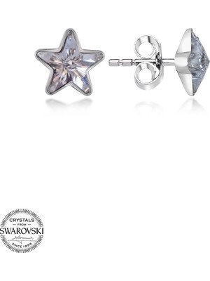 Swarovski Crystal Star Yıldız Kadın Gümüş Küpe