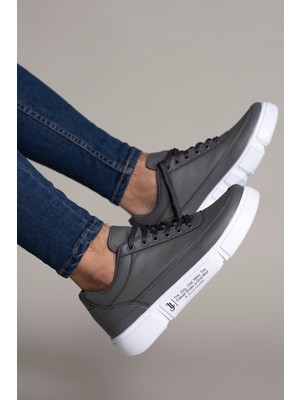 Riccon Erkek Sneaker 0012X20 Füme - Beyaz Renk Düz Tabanlı Hafif Spor Ayakkabı