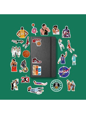 Sticker Basketbol Sticker Paketi / Bullet Journal Defter Çıkartma Ajanda Laptop Etiket