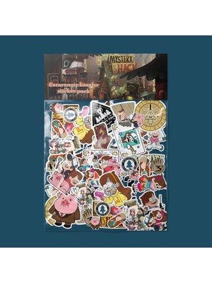 Sticker Esrarengiz Kasaba Sticker Paketi / Bullet Journal Defter Çıkartma Ajanda Laptop Etiket