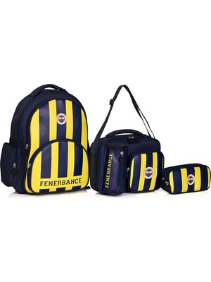 Beşiktaş Fenerbahçe 24783 3'lü Set Lisanslı Okul Sırt ve Beslenme Çantası Suya Dayanıklı Kumaş