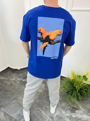 Nomarc Arka Papağan Detaylı Mavi Tshirt