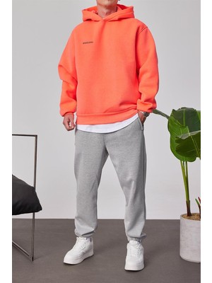 Nomarc Cth Basic Turuncu Kapüşonlu Sweatshirt