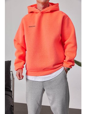 Nomarc Cth Basic Turuncu Kapüşonlu Sweatshirt