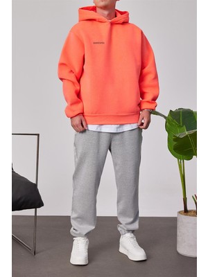 Nomarc Cth Basic Turuncu Kapüşonlu Sweatshirt