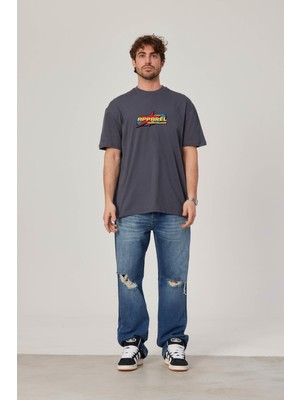 Apparel Baskılı Antrasit Tshirt