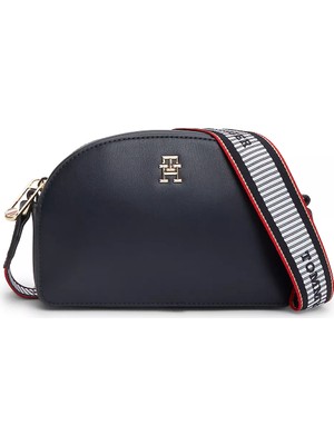 Tommy Hilfiger Kadın Th Fresh Camera Bag Corp Omuz Çantası-Lacivert