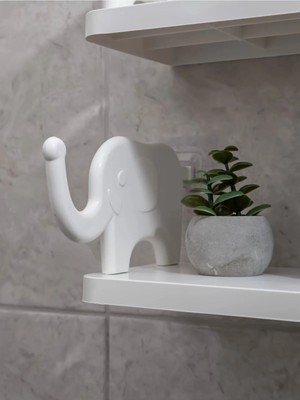 Royaleks Group 1 Adet Kendinden Yapışkanlı Banyo Rafı - Baharat Rafı - Kahve Rafı - Organizer Düzenleyici Duvar Rafı