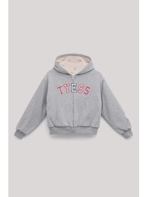 Tyess Kız Çocuk Gri Eşofman Üstü
