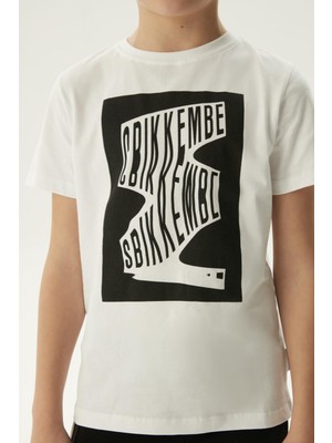 Bg Store Erkek Çocuk Beyaz T-Shirt