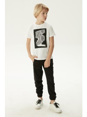 Bg Store Erkek Çocuk Beyaz T-Shirt