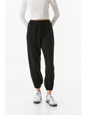 FullaModa Fitilli Beli Lastikli Jogger Pantolon