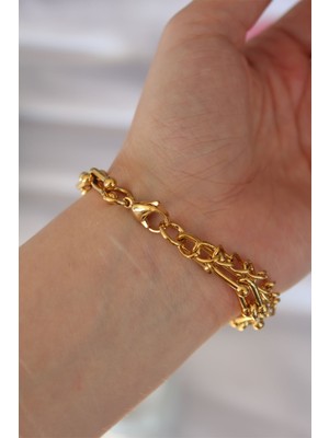 Synx Store 316L Çelik Gold Renk Tiffany Bileklik