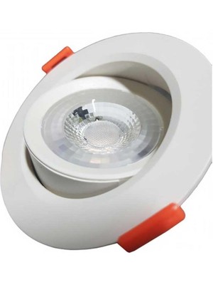 Ack AD01-00500 5W Beyaz 3000K Günışığı Sıva Altı Yuvarlak Cob LED Downlıght