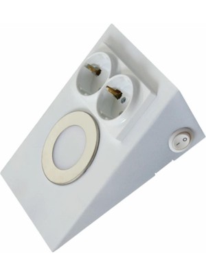 Ack AH11-00200 3000K Günışığı 2.5W Beyaz Kasa Ledli Prizli Tezgah Altı Armatür