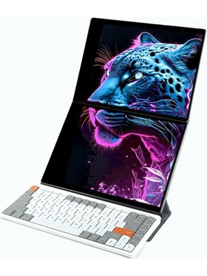 Yasomi Dual-Tech DS135S Çift Ekran 16 GB Ram Alder Lake N100 2tb SSD Dizüstü Bilgisayar (siyah şerit)