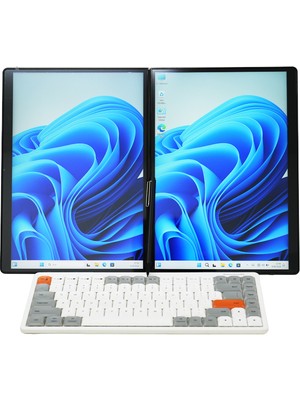 Yasomi Dual-Tech DS135S Çift Ekran 16 GB Ram Alder Lake N100 2tb SSD Dizüstü Bilgisayar (siyah şerit)