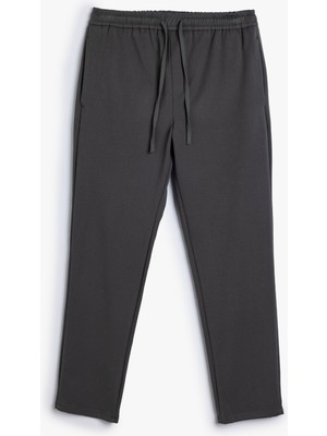Koton Beli Bağcıklı Pantolon Cep Detaylı