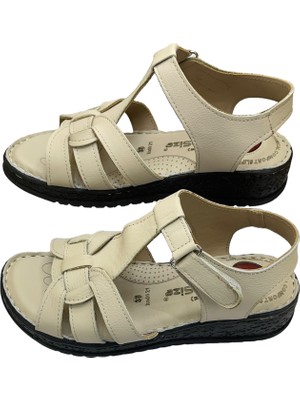 Rubin Leather Tam Ortopedik  Deri Kadın Sandalet Deri Sandalet Rubinleather