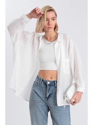 Taxim Moda Düşük Omuzlu Oversize Gömlek