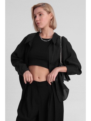 Taxim Moda Düşük Omuzlu Oversize Gömlek