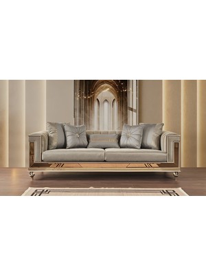 Niyazi Güneş Mobilya Asiyan Triple Sofa ( Art Deco )