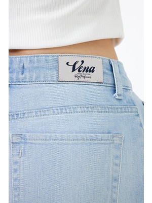 Vena Kadın Maria Sky Blue Slim Mom Jean Pantolon